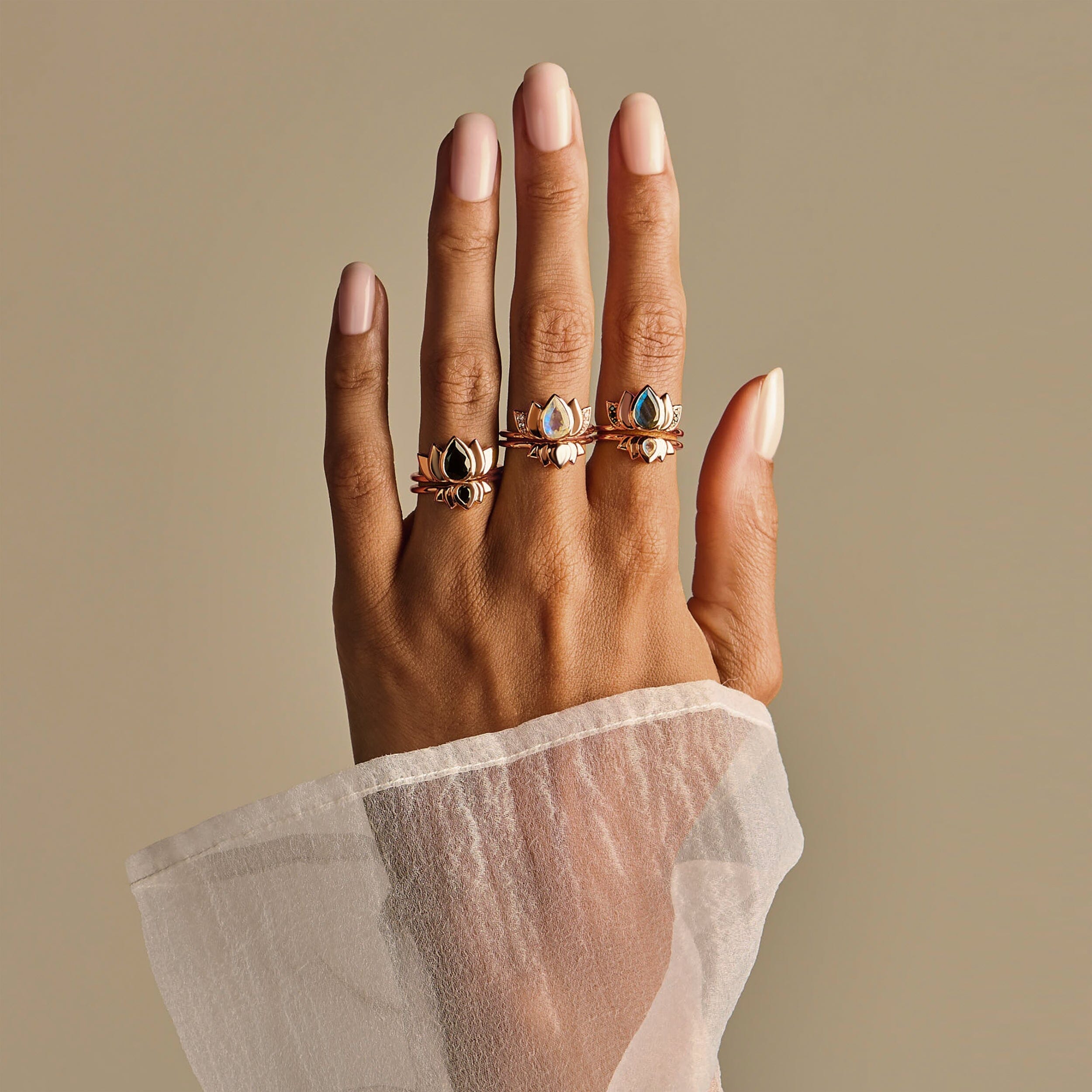 Moonstone Rings - Divine Lotus Intuition Set、mySite、hinf8tx79