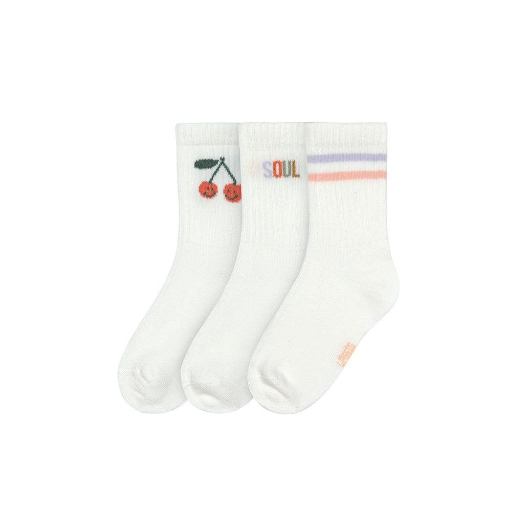  Lassig Tennis Socks - 3 Pack - White - Cherry、mySite、merchandisen