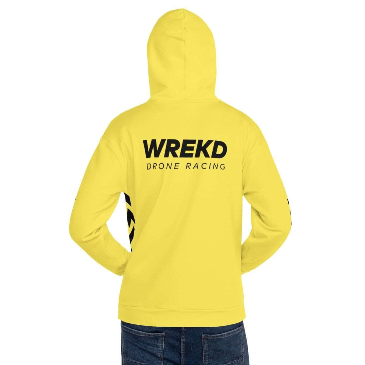  WREKD Drone Racing Unisex Hoodie - Yellow、mySite、merchandisen