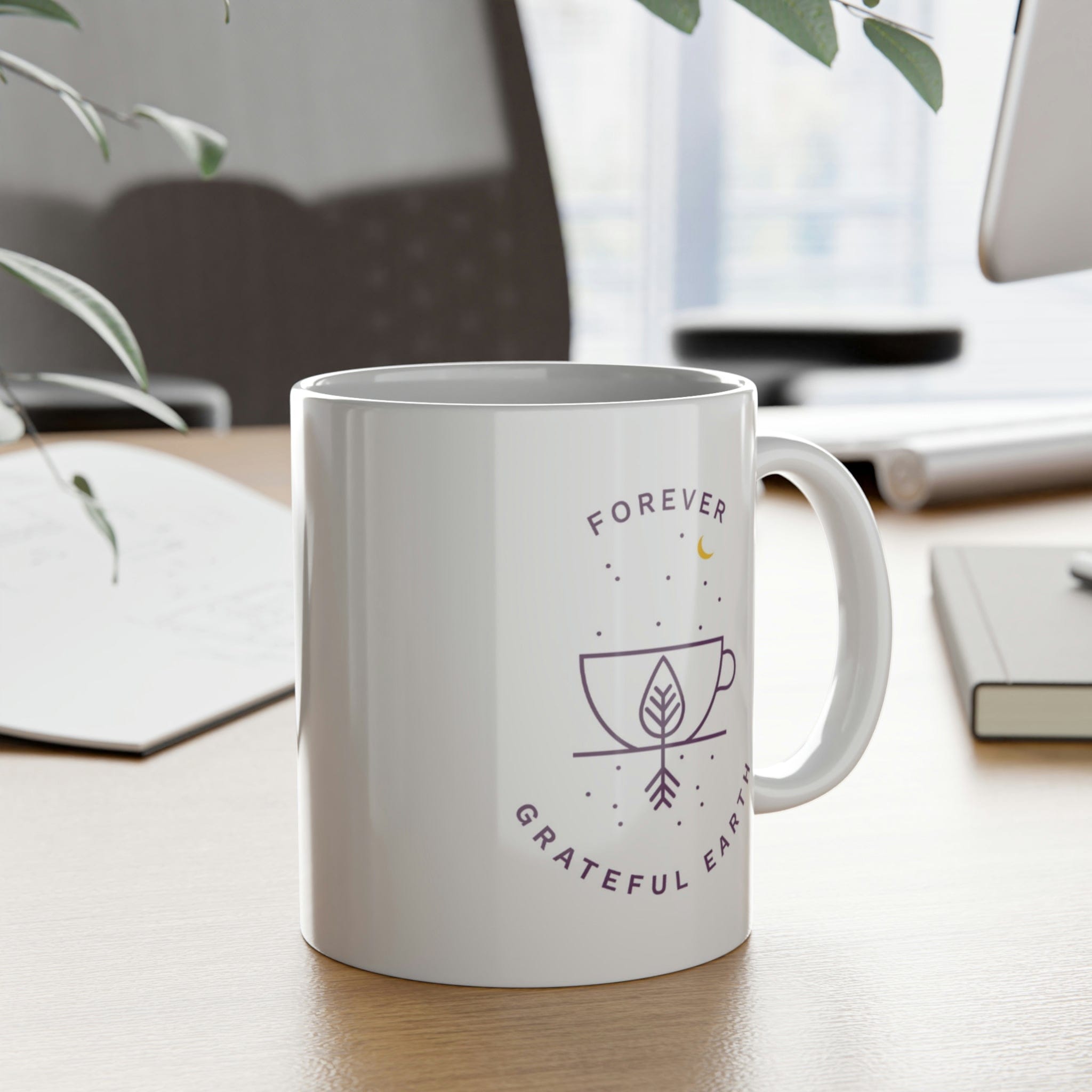 Sip in Style with Grateful Earth's White Mug, 11oz、mySite、gigharbornorthrealestate