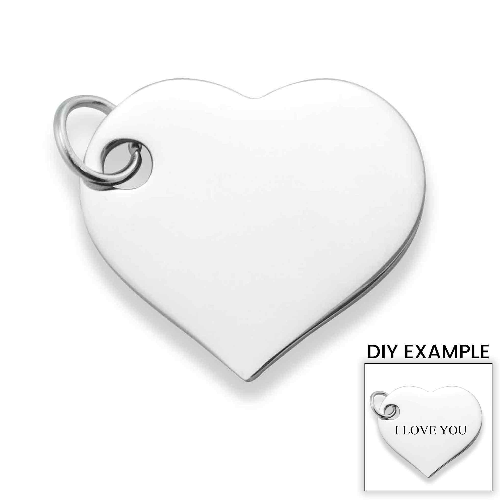 10 Pack - Polished Stainless Steel Heart Pendant / SBB0031、mySite、dreamappss