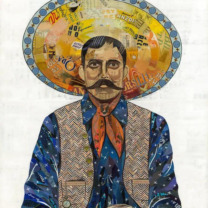 Art Print | Mexican Cowboy Wall Art | Vaquero (Indigo)、mySite、g9winljtr