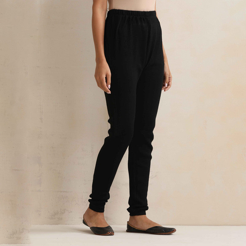 Woolen Solid Leggings For Women | Black、mySite、camillekostekn