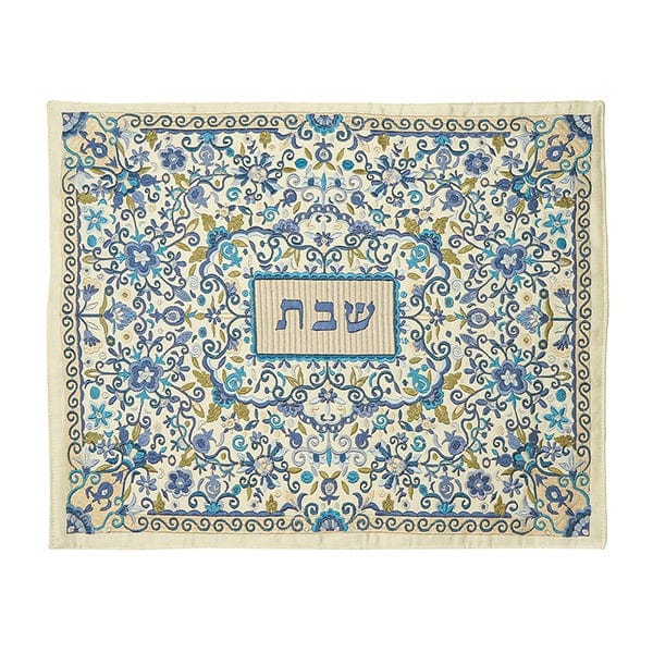 Floral Challah Cover by Yair Emanuel - Blue、mySite、topwebapps