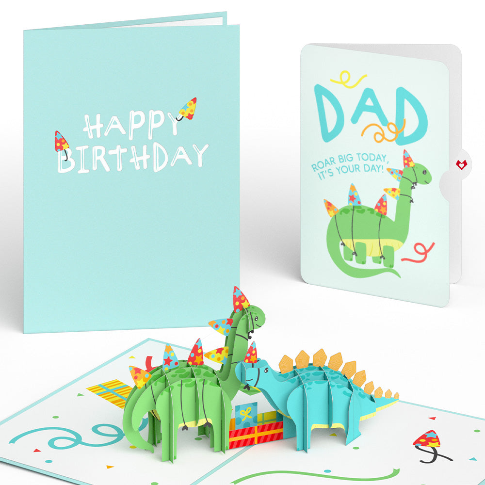 Dinosaurs Birthday Pop-Up Card and Sentiment Set for Dad、mySite、solidvoid