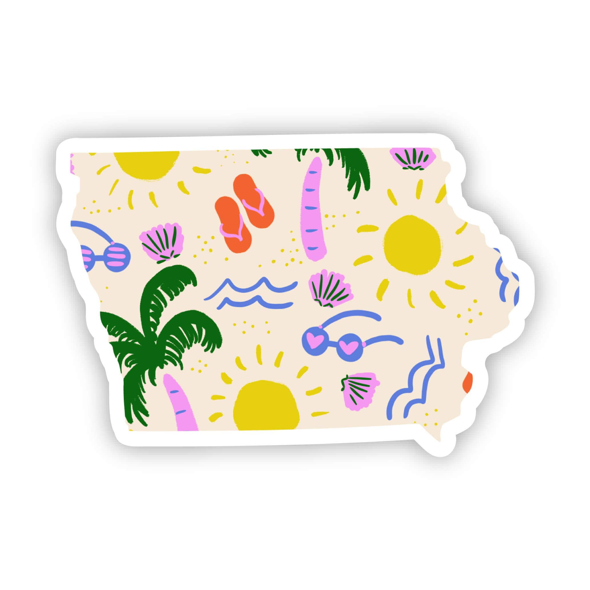  Iowa Sticker - Beach、mySite、ghnorth