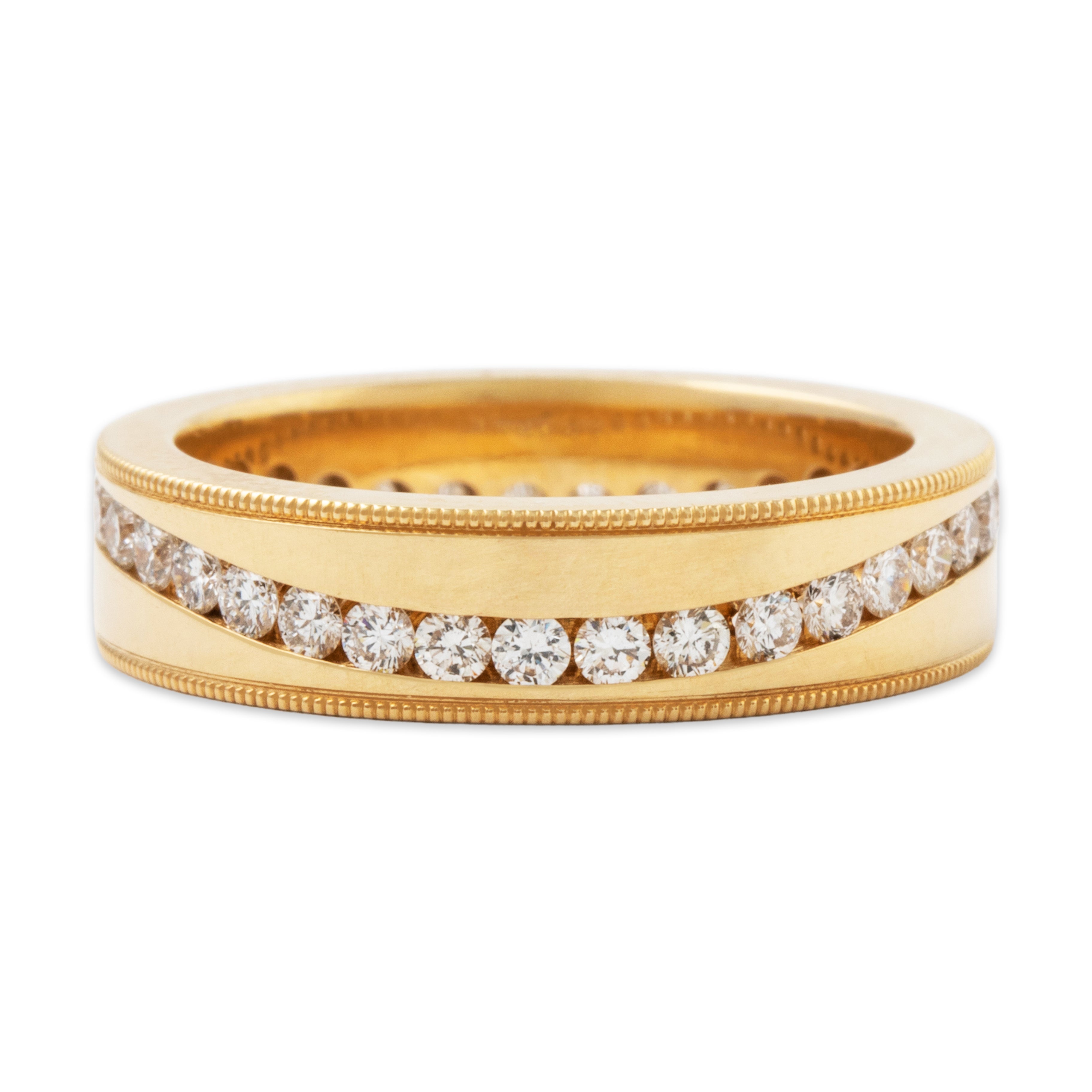 Vintage 14k Yellow Gold .9cttw Diamond Wave of Lights Band Ring 6.25、mySite、hinf8tx79