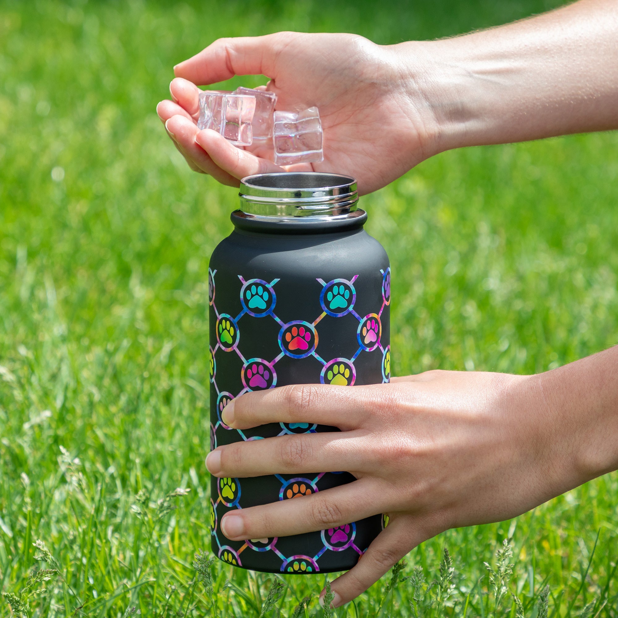 Double Wall Stainless Steel Paw Print Tumbler - 22 oz、mySite、camillekostekn