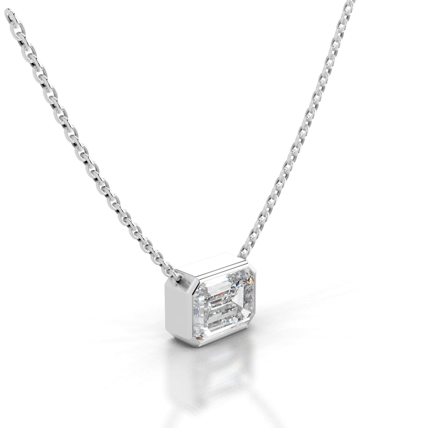 Etta Diamond Pendant (2 Carat) -18K White Gold、mySite、hinf8tx79
