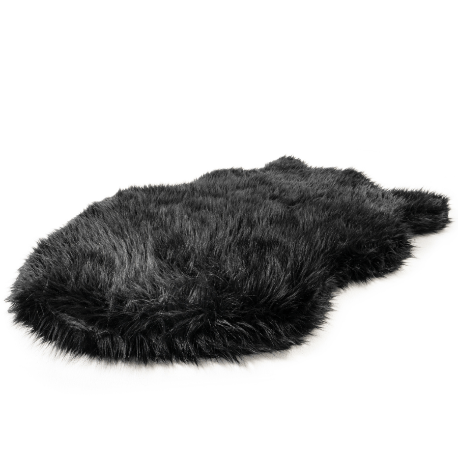 PupRug by Paw.com™ Faux Fur Orthopedic Dog Bed - Curve Midnight Black、mySite、solidvoid