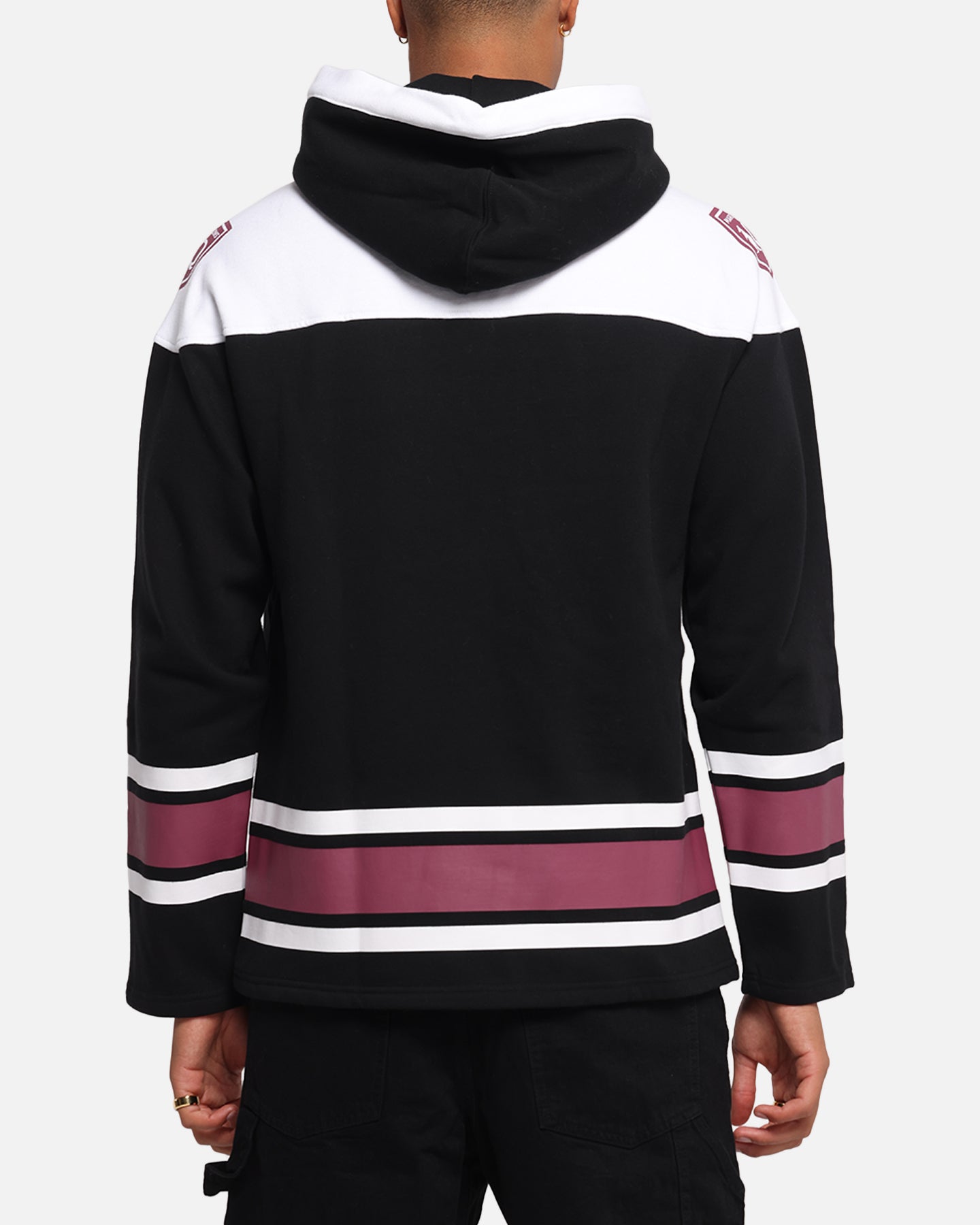 Queensland Rugby League Queensland Maroons Panel Hoodie Black、mySite、zt4zffjzw