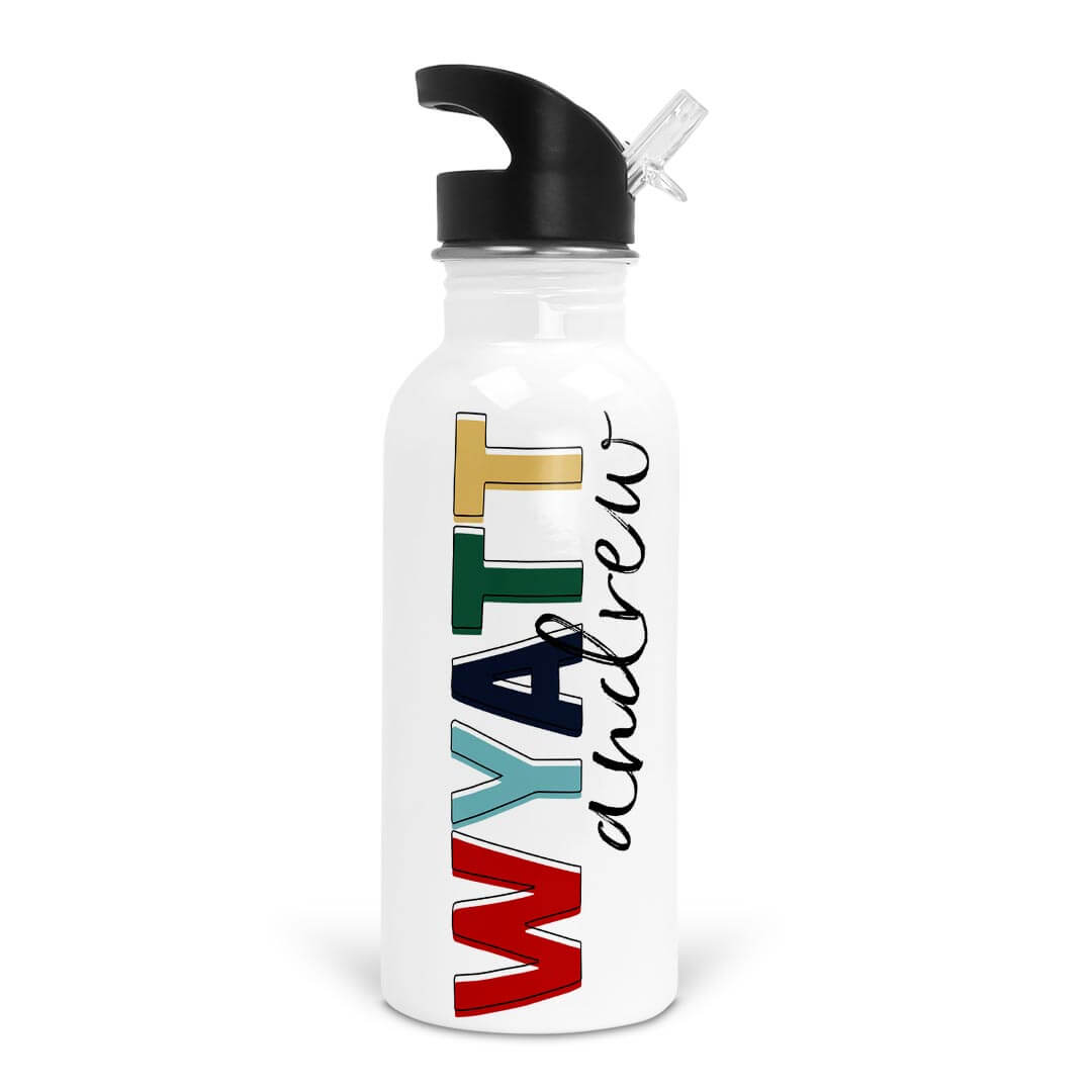  Personalized Kids Color Block Water Bottles、mySite、layawaytickets