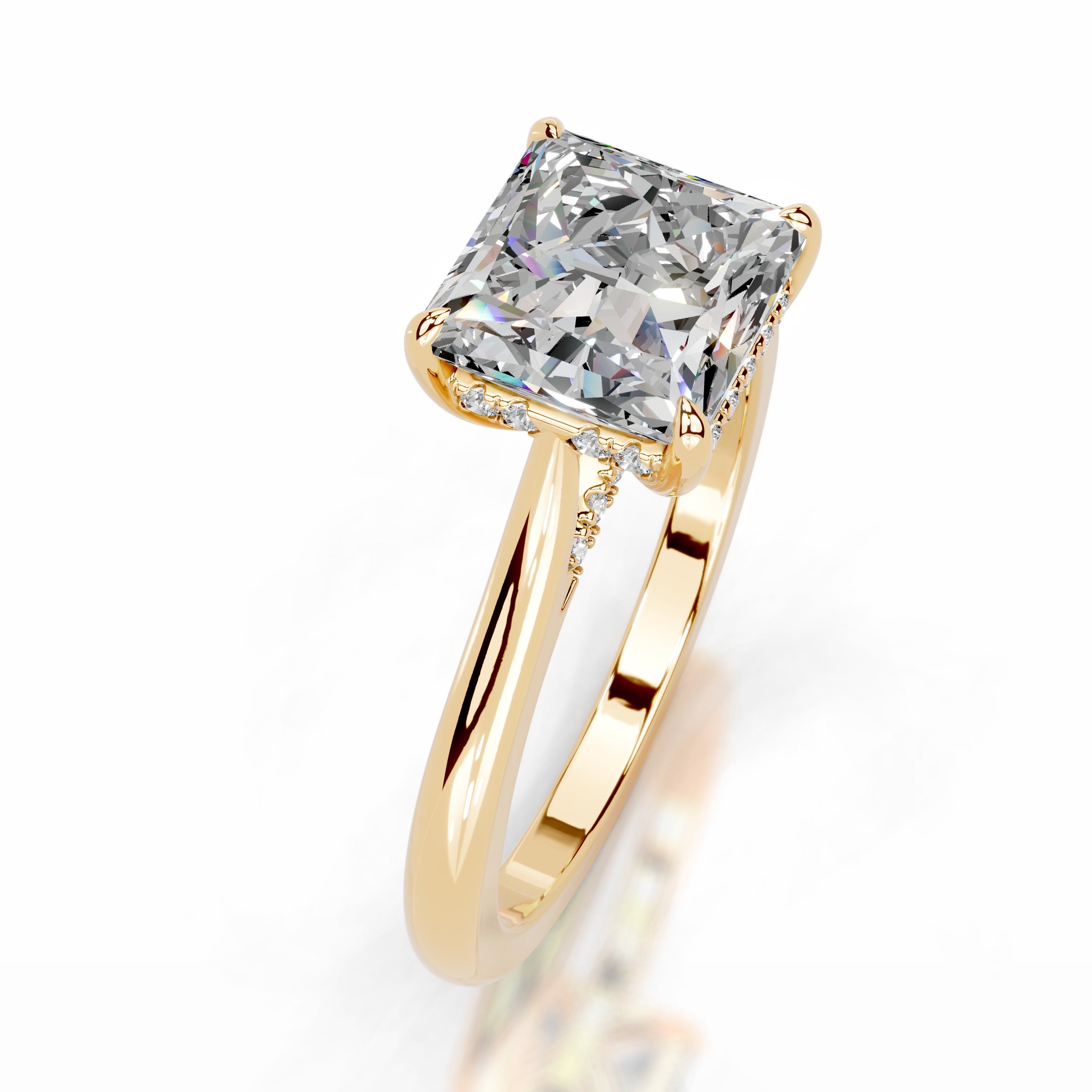 Cardinia Moissanite & Diamond Ring - 18K Yellow Gold、mySite、hinf8tx79