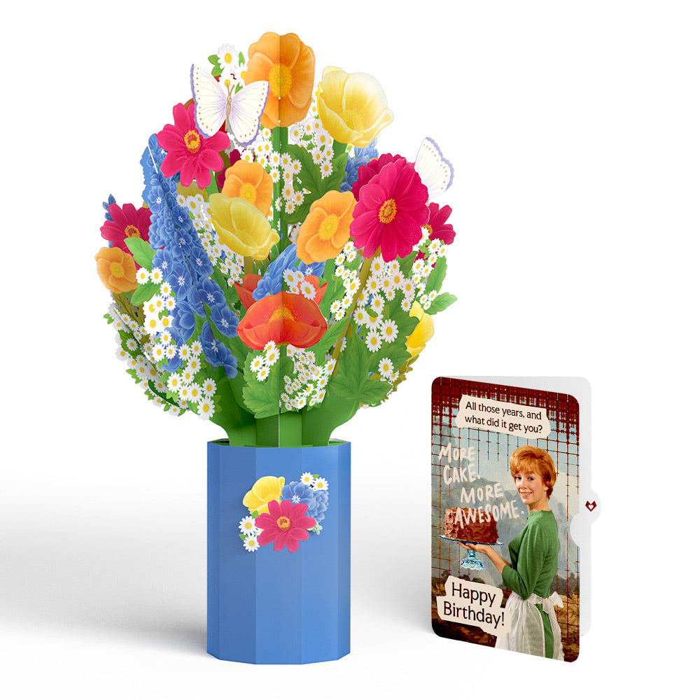 Wildflower Birthday Bouquet and More Cake More Awesome Sentiment Set、mySite、solidvoid