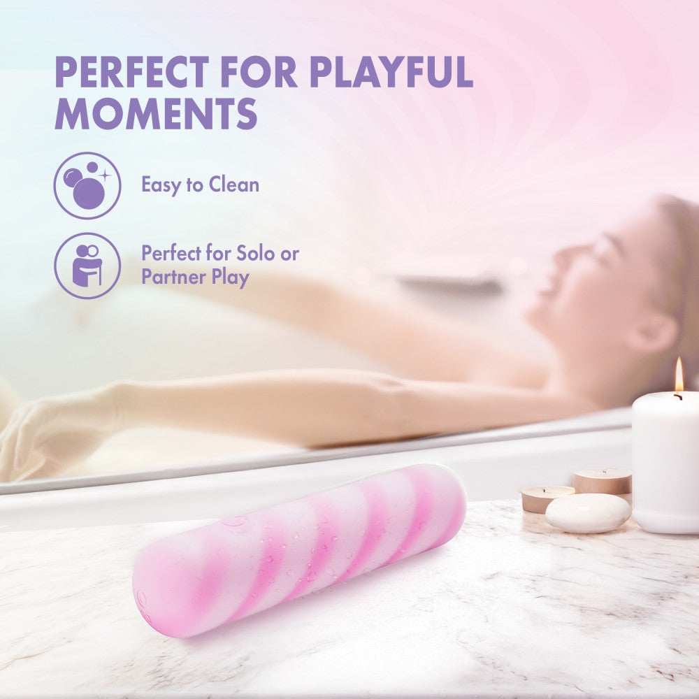 Play With Me by Blush ® | Sugar Crush 4 Inch Silicone Bullet Vibrator – USB Rechargeable Clitoral Nipple Massager – In Pink、mySite、bottomscart