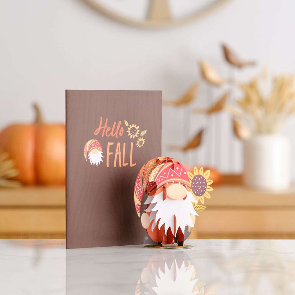 Fall Gnome Card with Pop-Up Gift、mySite、solidvoid