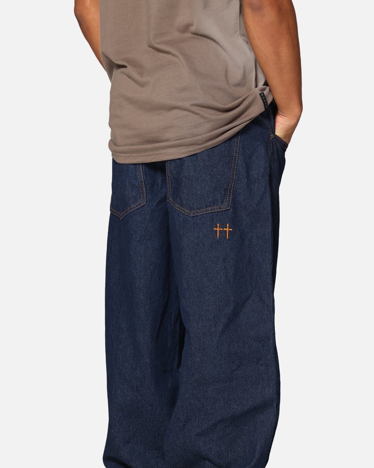 Saint Morta Amplus Selvedge Cuffed Jeans Indigo/Tan、mySite、zt4zffjzw