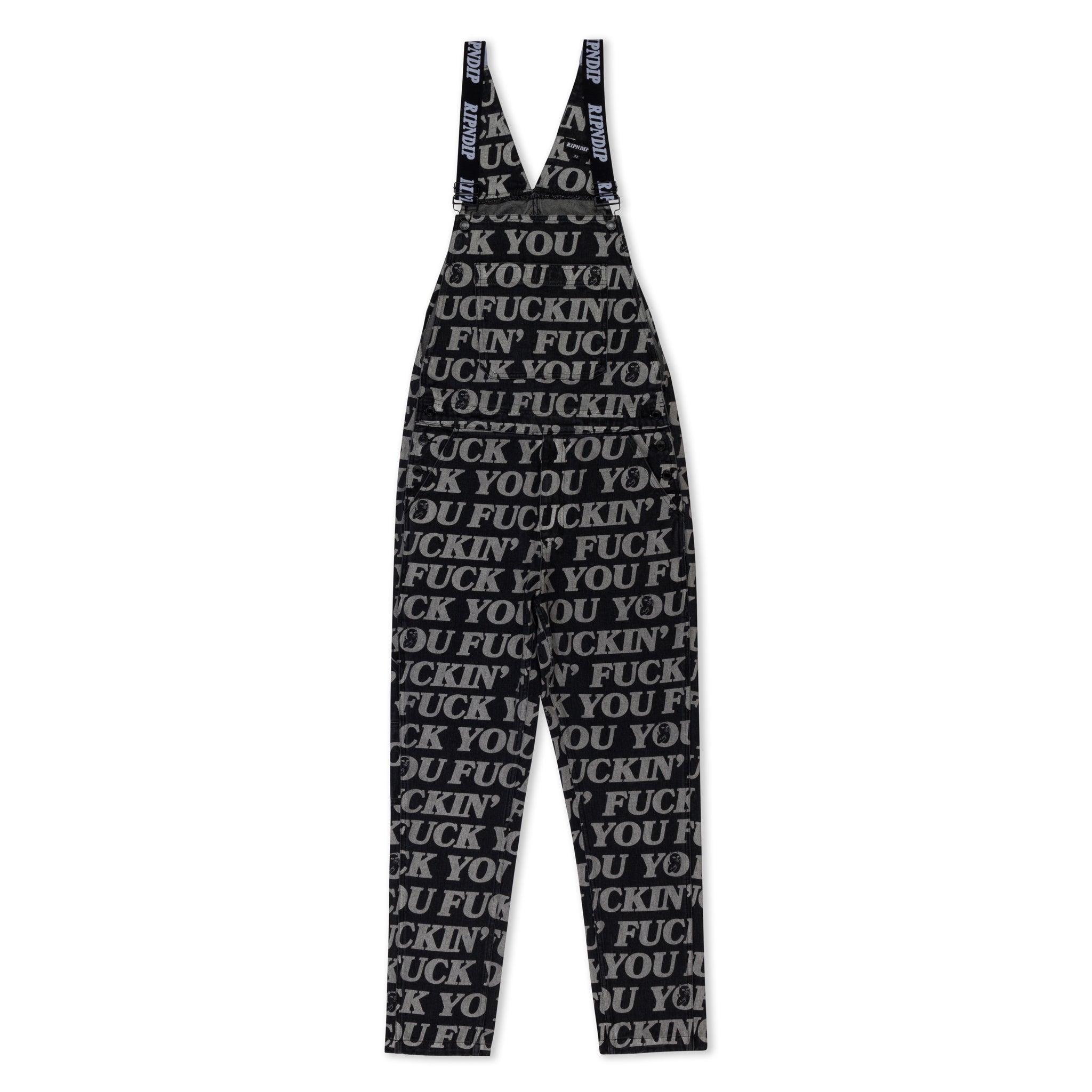  Fuckin Fuck Denim Overalls (Black)、mySite、merchandisen