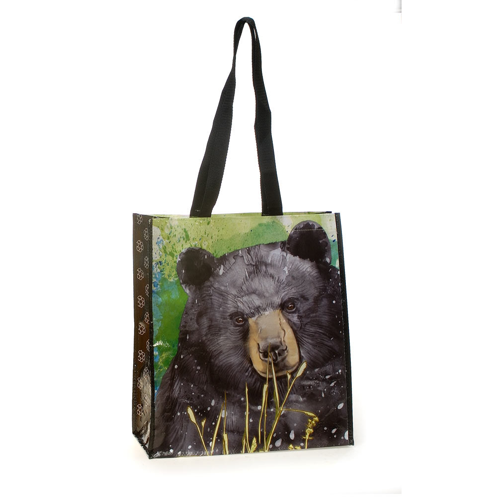 Black Bear Recycled Watercolor Tote Bag、mySite、g9winljtr