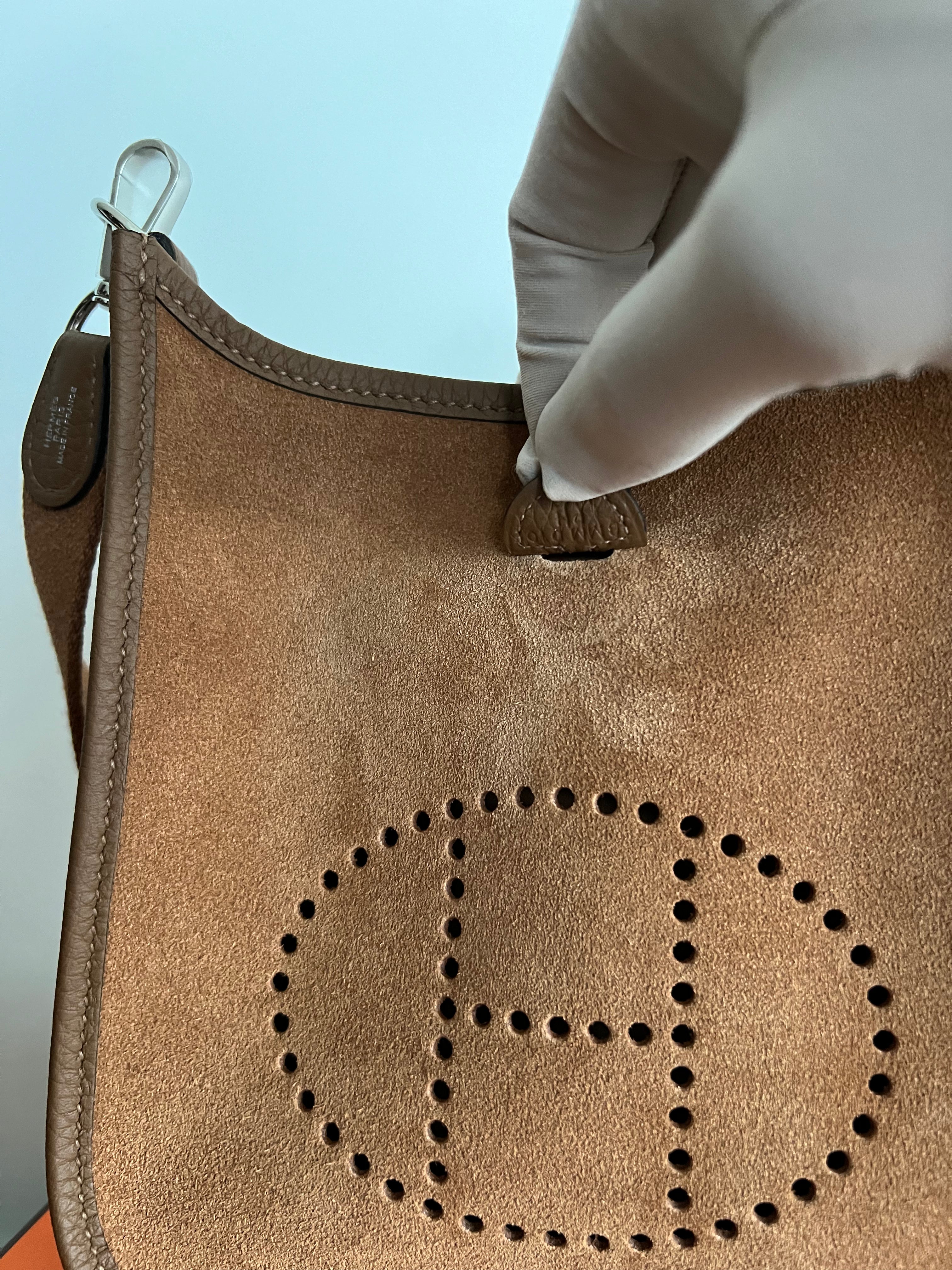 Hermès Mini Evelyne 16 Grizzy Clemence Chamois Alezan Gold PHW、mySite、garminoutage.com