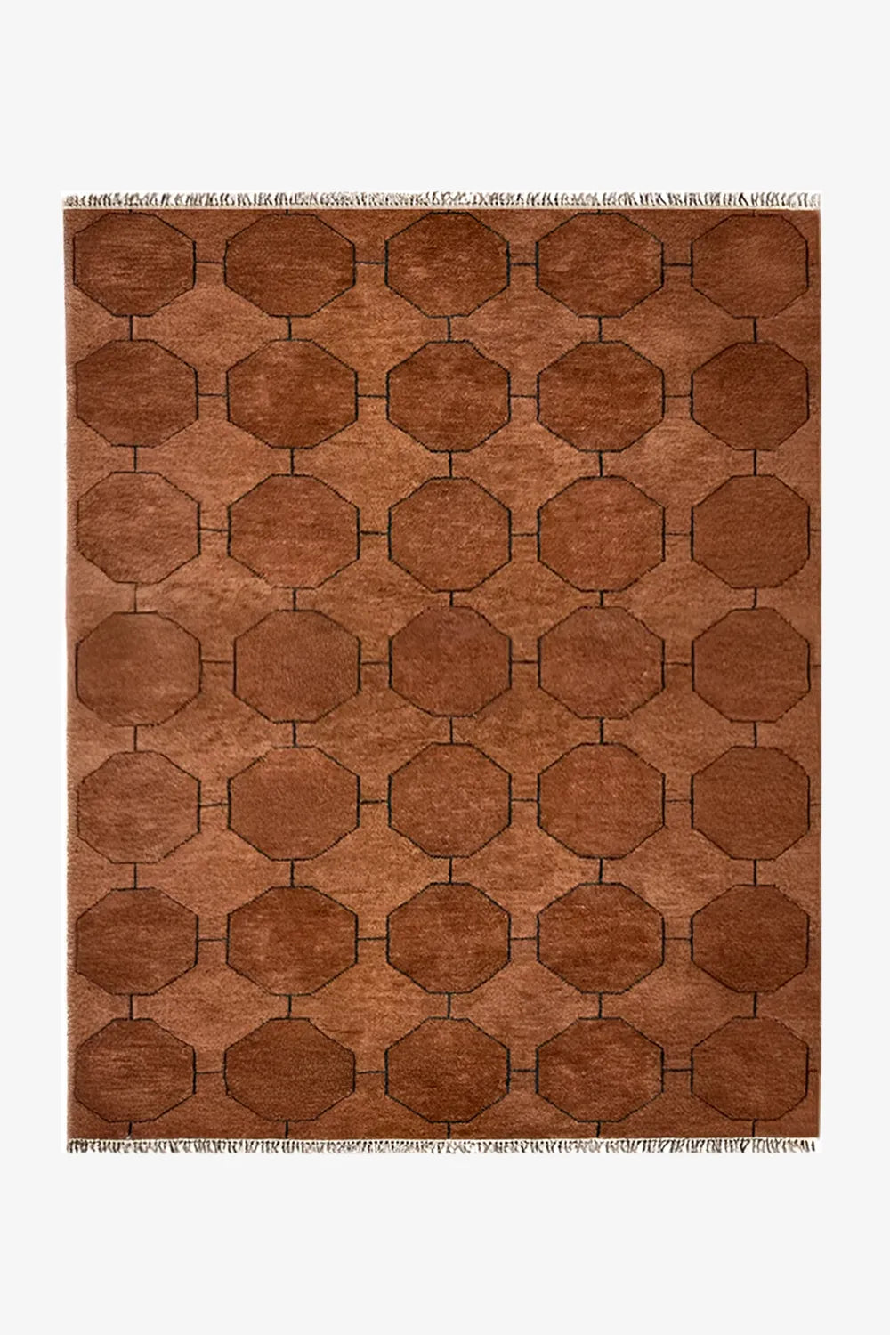 Octagon Link Hand-Knotted Geometric Wool Rug、mySite、gigharbornorthrealestate