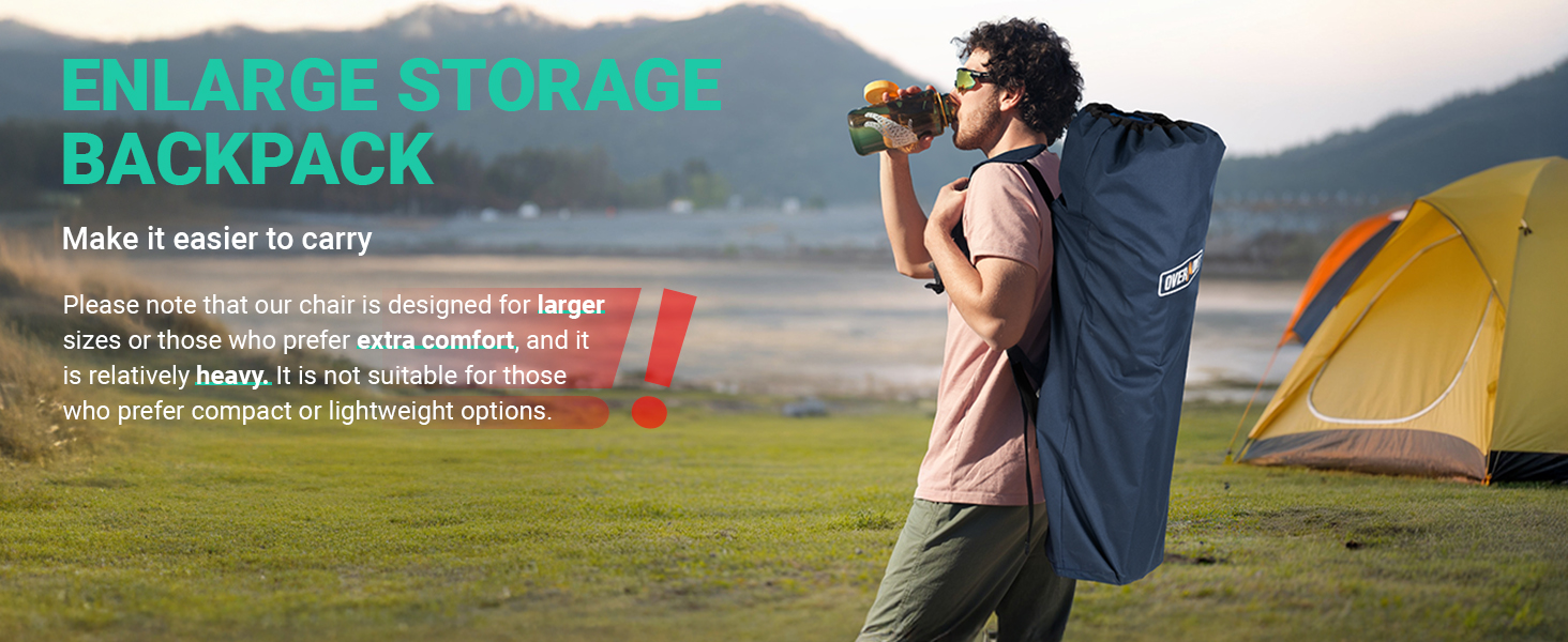 Overmont Oversized Double Camping Chair