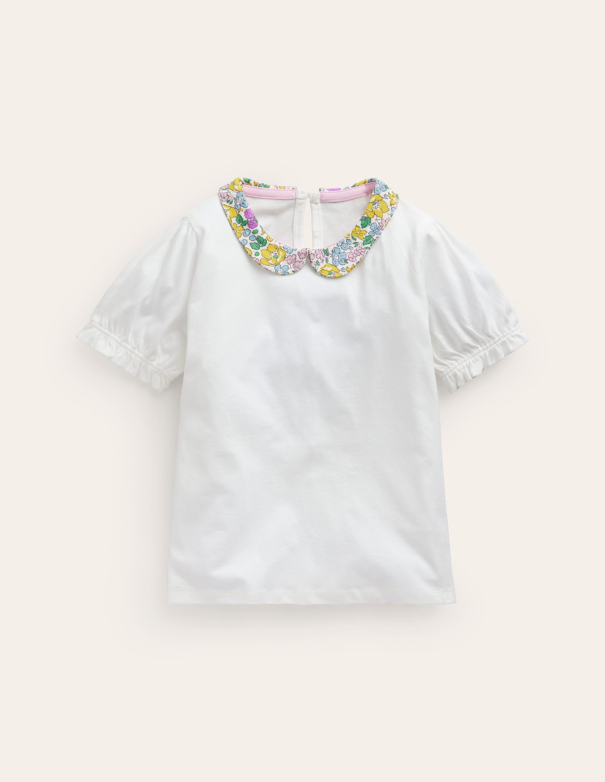  Short-sleeved Collared Top-Ivory Floral、mySite、ashleygrahame