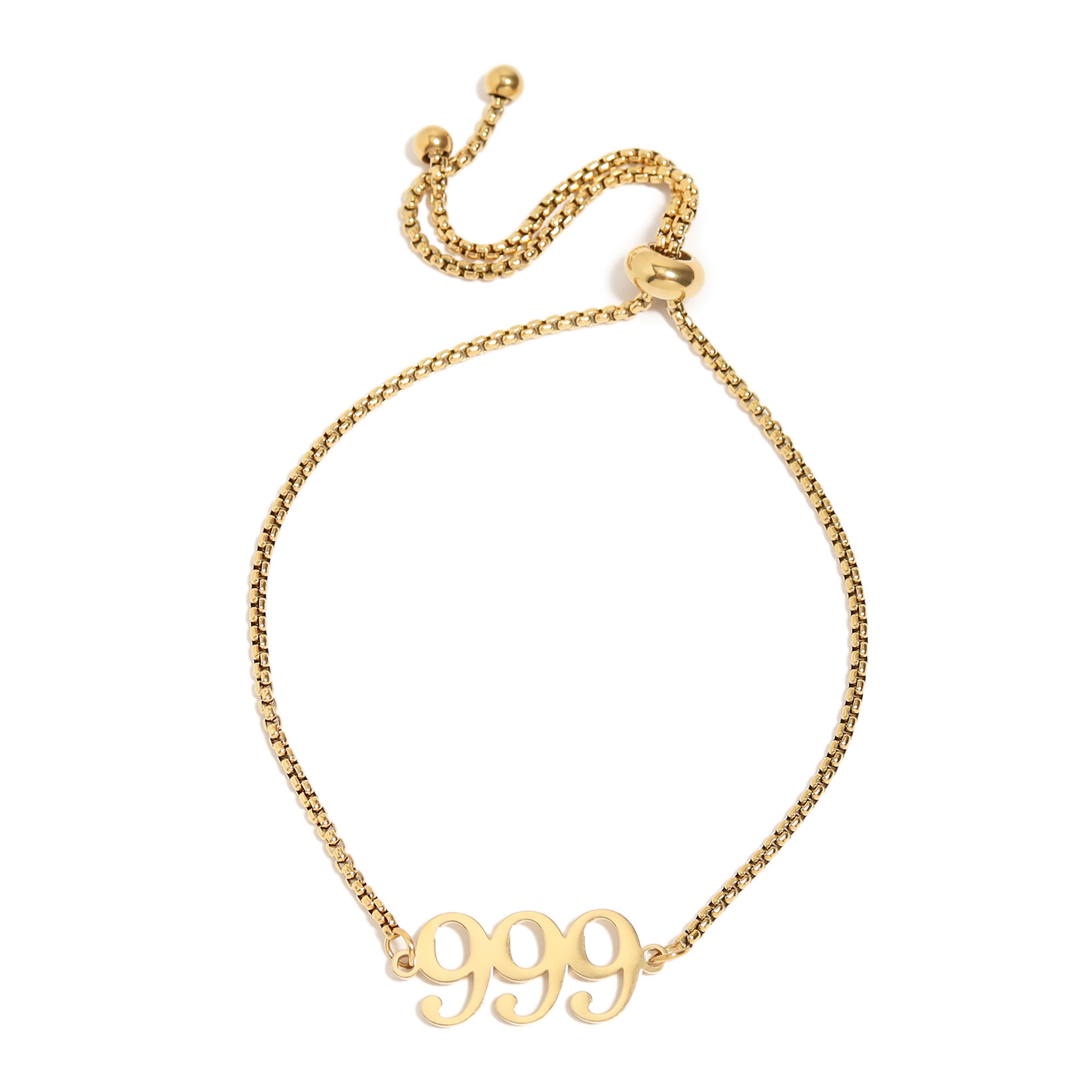 18K Gold PVD Stainless Steel Angel Number Bracelet / BRJ1003、mySite、dreamappss