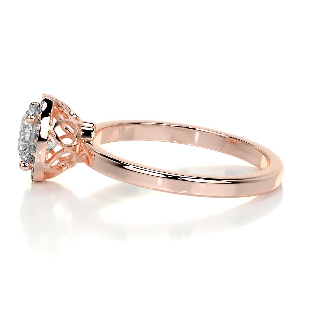 Anne Moissanite & Diamond Ring -14K Rose Gold、mySite、hinf8tx79