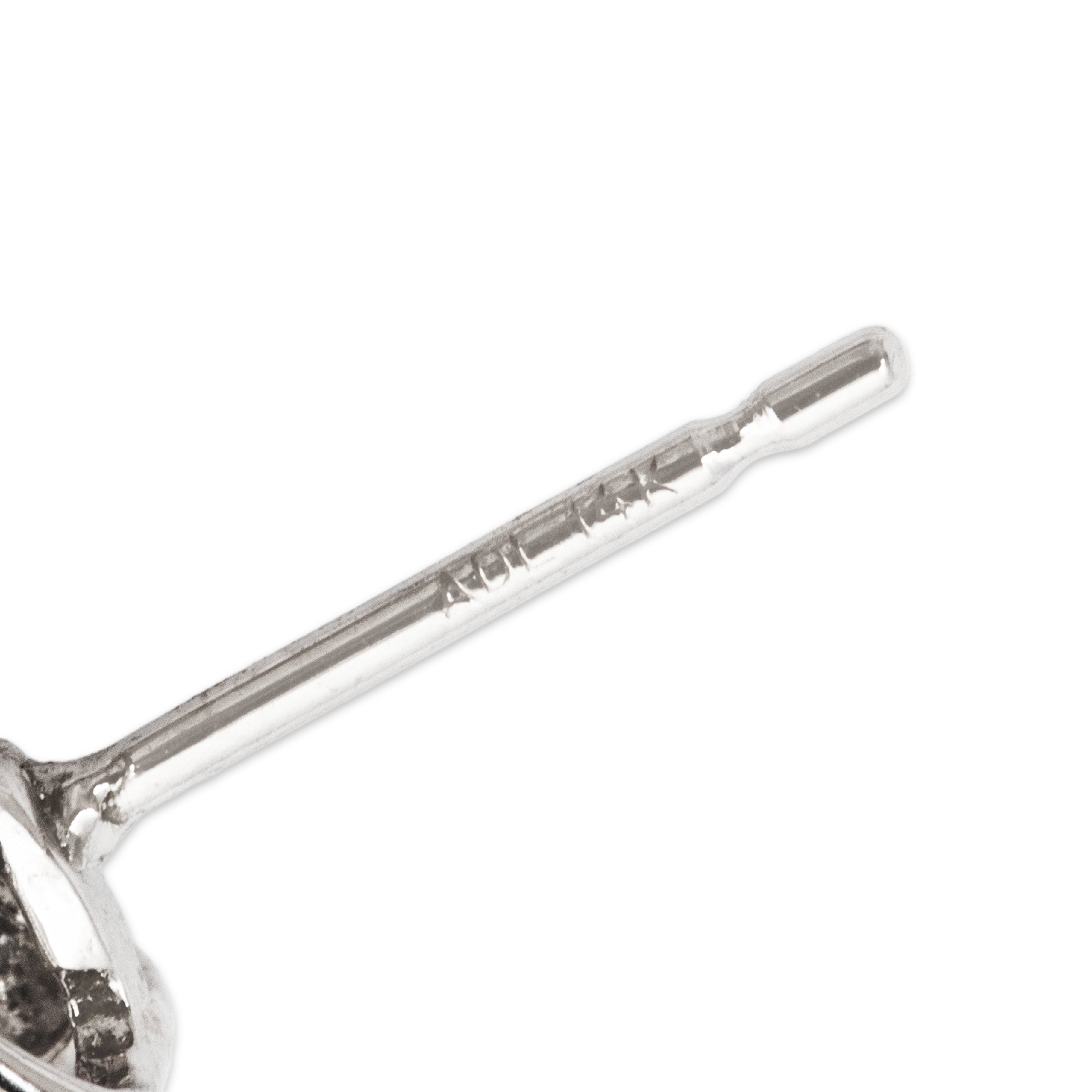 Vintage 14k White Gold Tanzanite Diamond Zig-Zag Omega Back Earrings、mySite、hinf8tx79