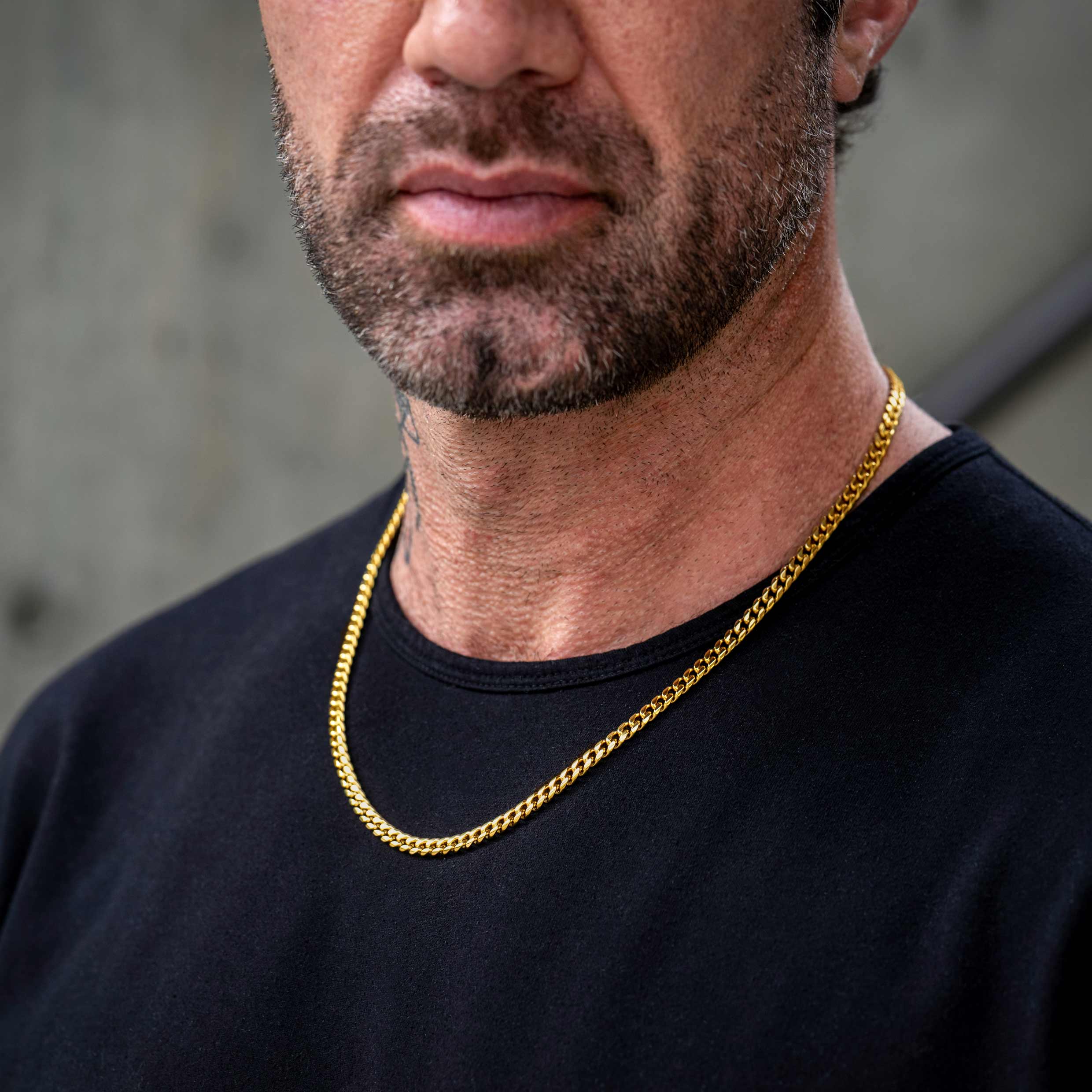 Cuban Chain Necklace, 5MM - 14K Gold、mySite、botmansion