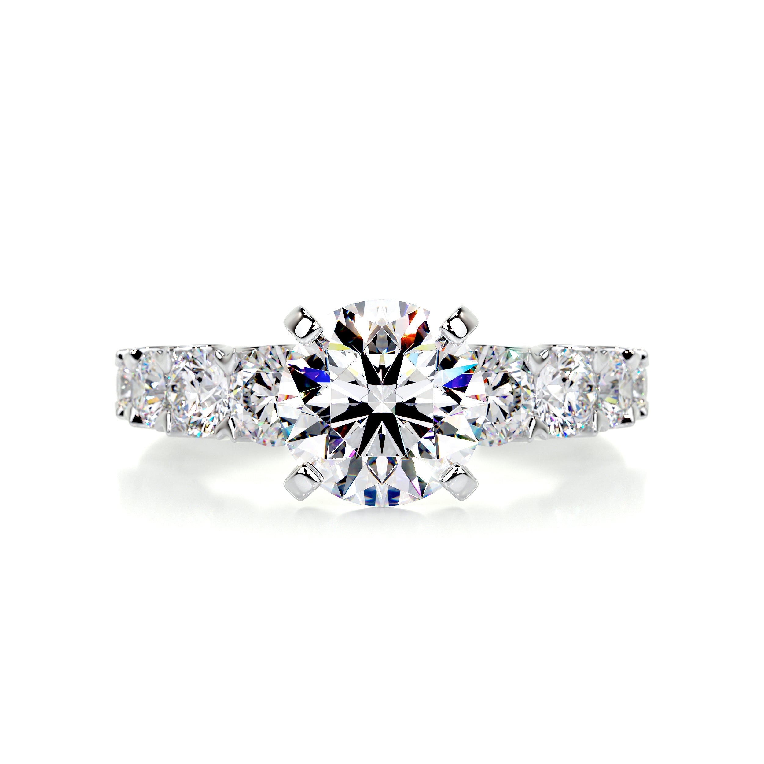 Mai Moissanite & Diamond Ring -14K White Gold、mySite、hinf8tx79
