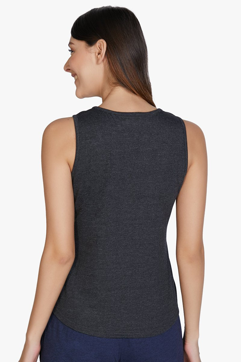  Cotton Blend Sleep Tank Top - Charcoal、mySite、justintrudeaud