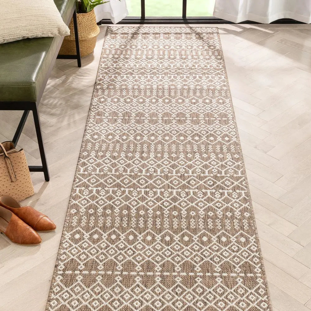 Nord Moroccan Tribal Indoor Outdoor Taupe Flatweave Rug、mySite、gigharbornorthrealestate