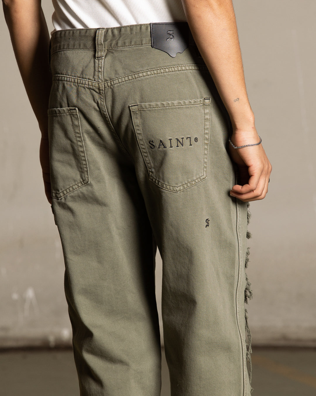Saint Morta Titus Carpenter Jeans Kahki Green、mySite、zt4zffjzw