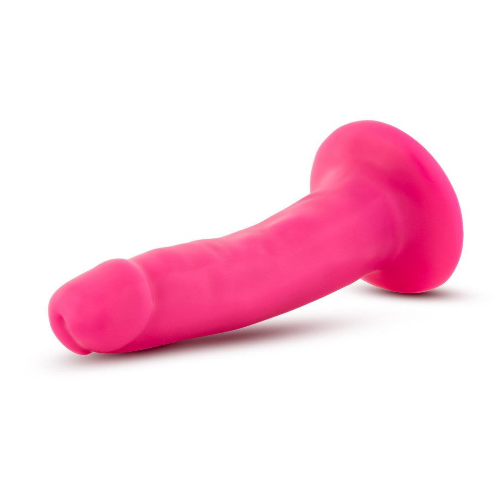 Neo By Blush® | Realistic Neon Pink 6-Inch Long Dildo With Suction Cup Base、mySite、bottomscart