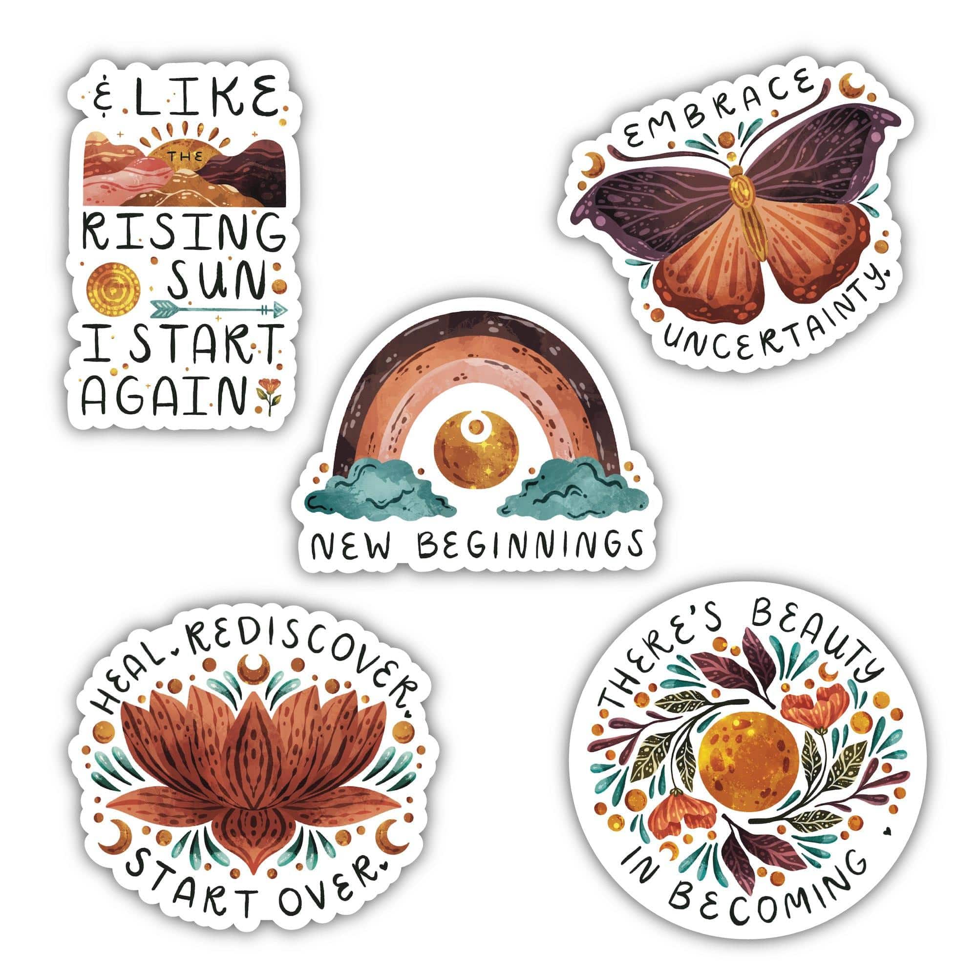  New Beginnings Stickers 5 Pack、mySite、ghnorth