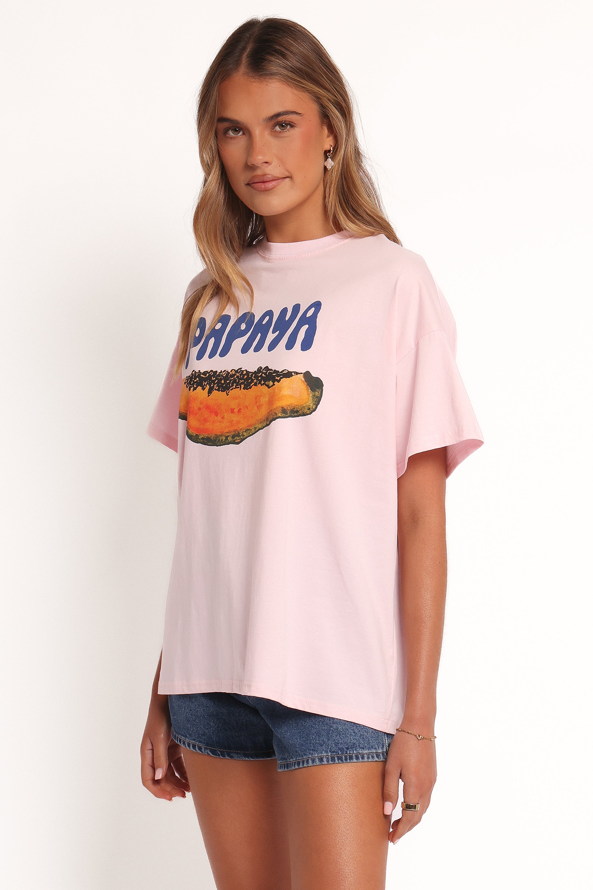  Papaya Graphic Tee - Pale Pink、mySite、sugarbowlscore