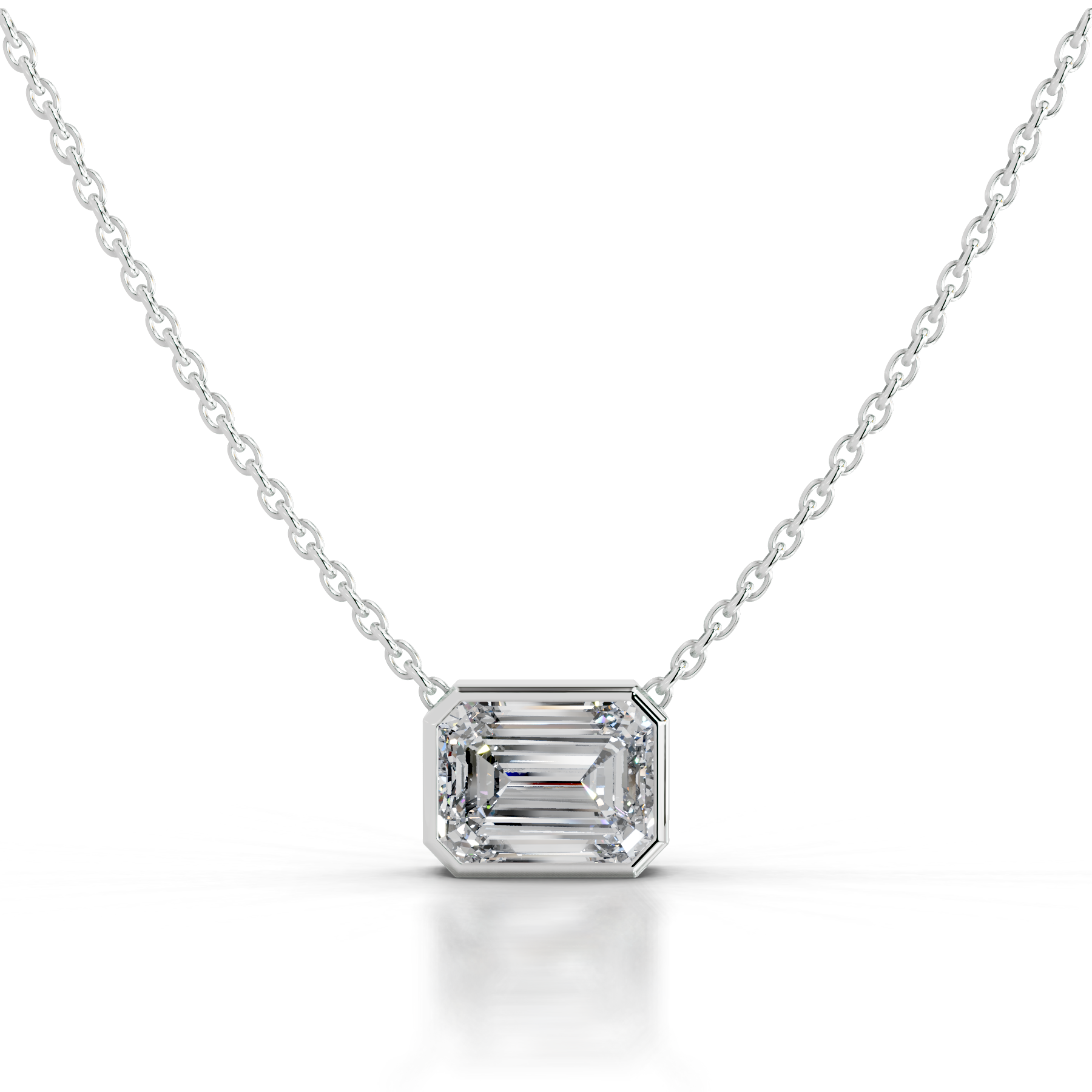 Etta Diamond Pendant (2 Carat) -14K White Gold、mySite、hinf8tx79