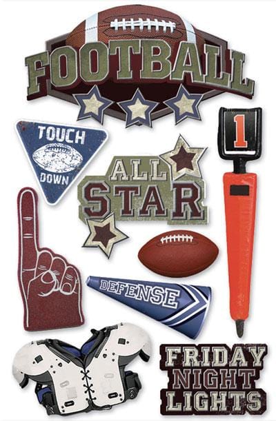  Scrapbook Stickers - 3D Football All Star、mySite、ghnorth