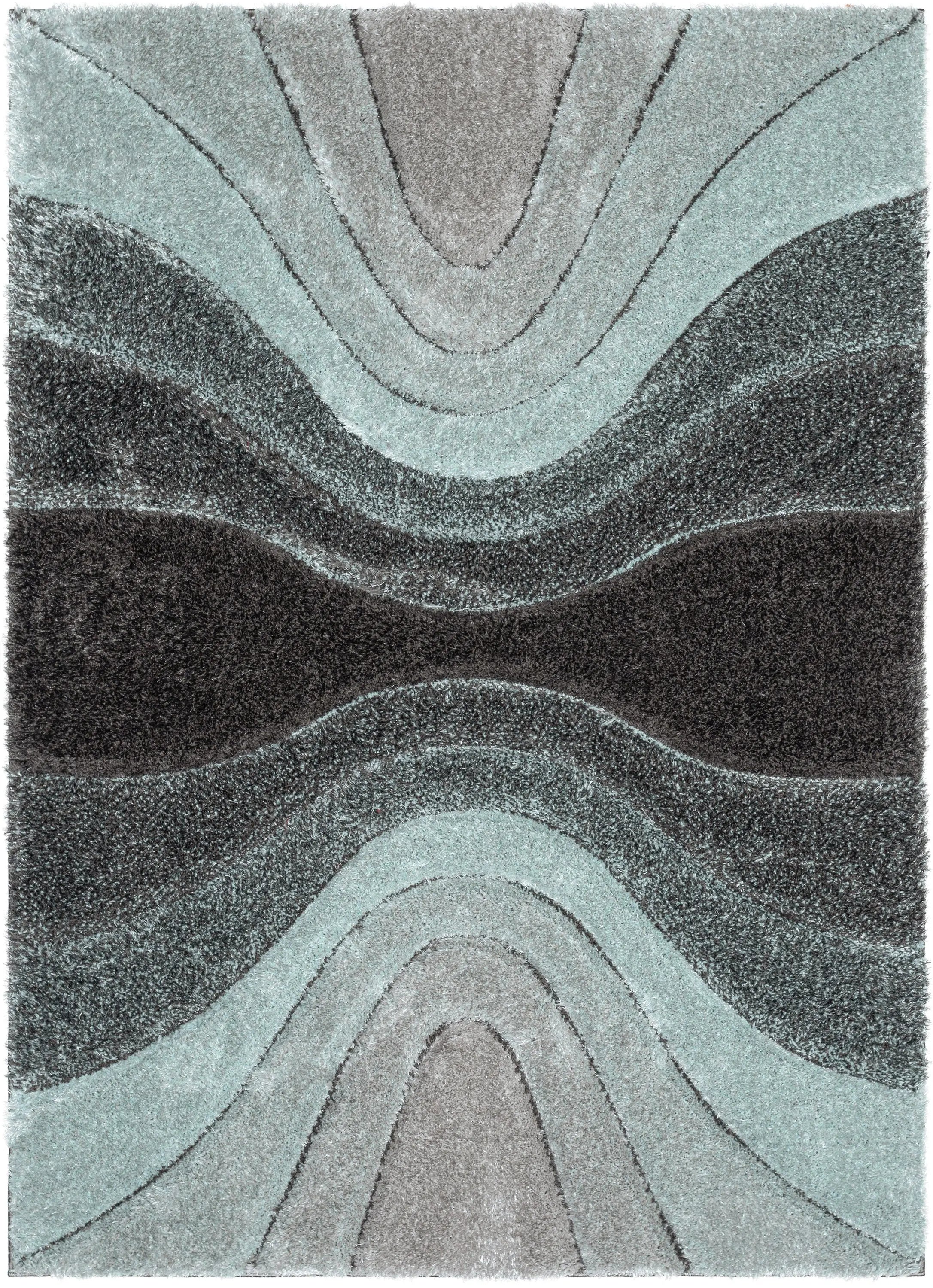 Luz Modern Geometric Light Blue 3D Textured Thick & Soft Shag Rug、mySite、gigharbornorthrealestate