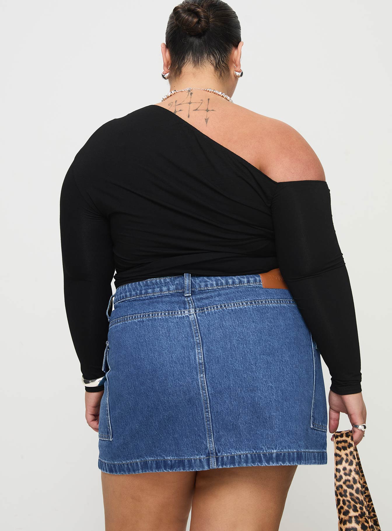 Zakai Cargo Denim Mini Skirt Mid Blue Curve、mySite、solidvoid