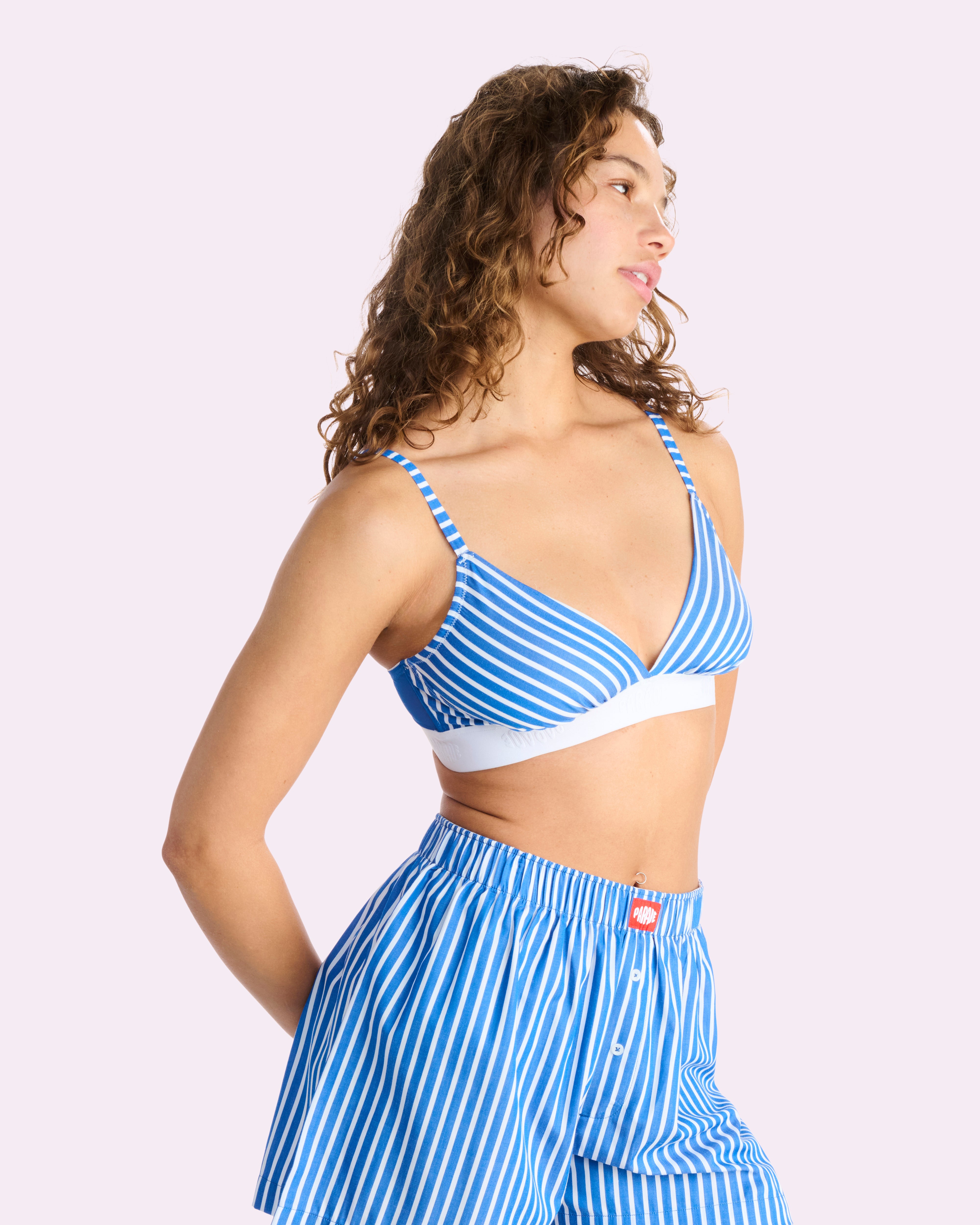 Parade Poplin Triangle Bralette | Parade Poplin (Paradise Stripe)、mySite、bengalsvssteelers