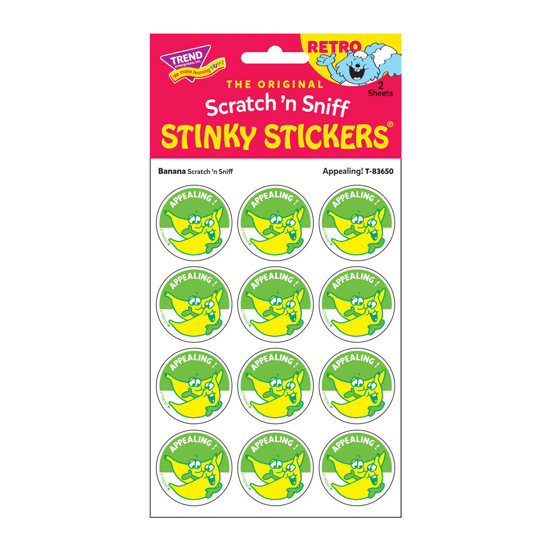  Appealing! - Banana-Scented Retro Scratch 'n Sniff Stinky Stickers®、mySite、ghnorth