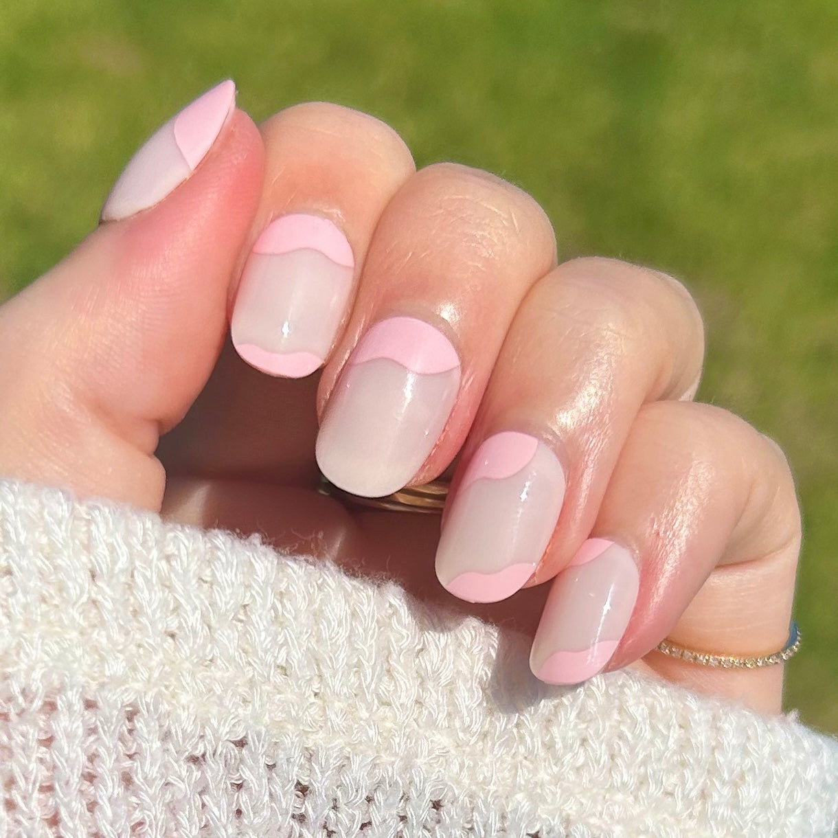 Organic Swirl | Extra Short | Round - Tab Press-On、mySite、solidvoid