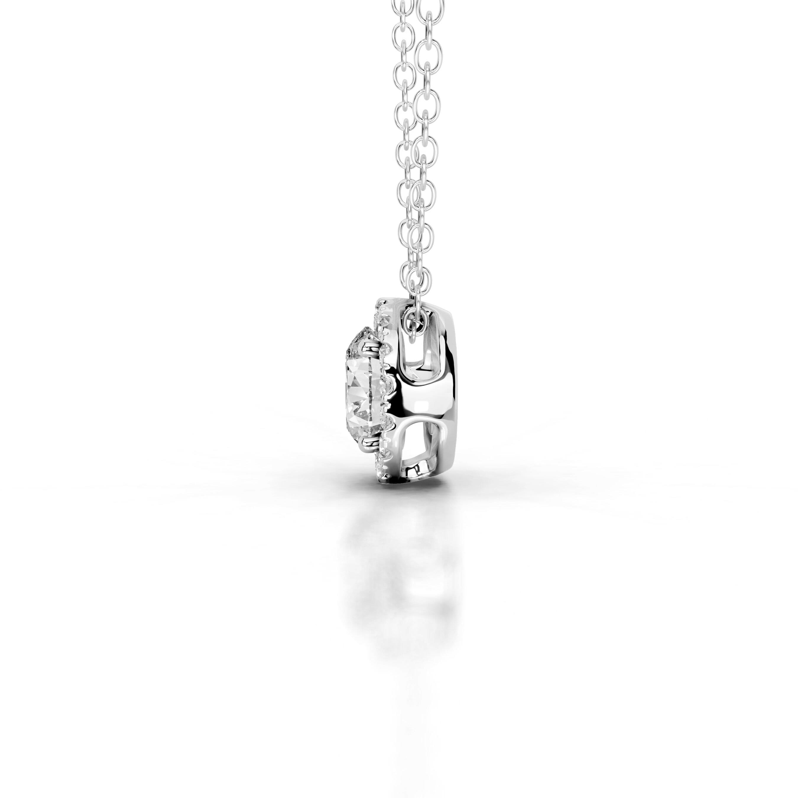 Adele Lab Grown Diamond Halo Pendant - 18K White Gold、mySite、hinf8tx79