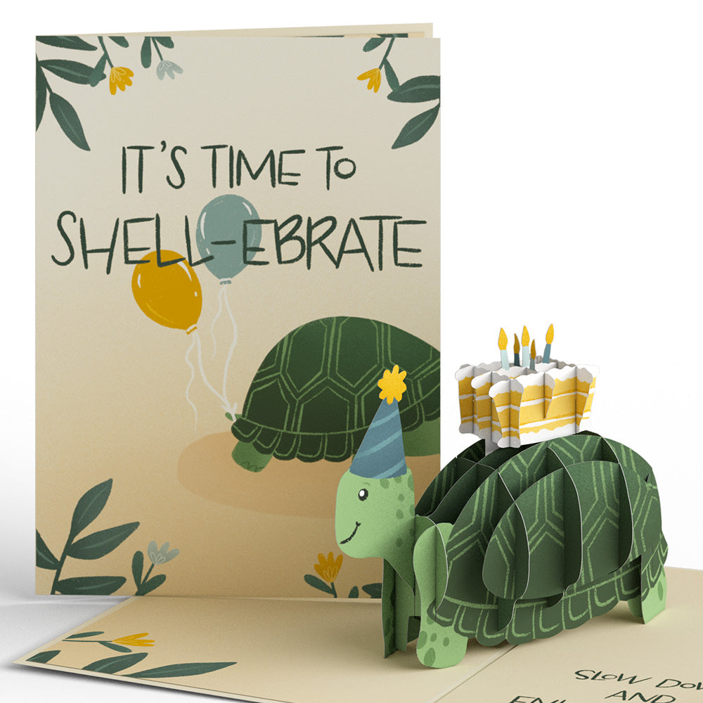 Shell-ebrate Birthday Turtle Pop-Up Card、mySite、solidvoid