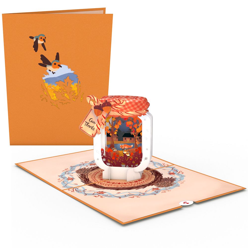 Give Thanks Fall Jar Pop-Up Card、mySite、solidvoid