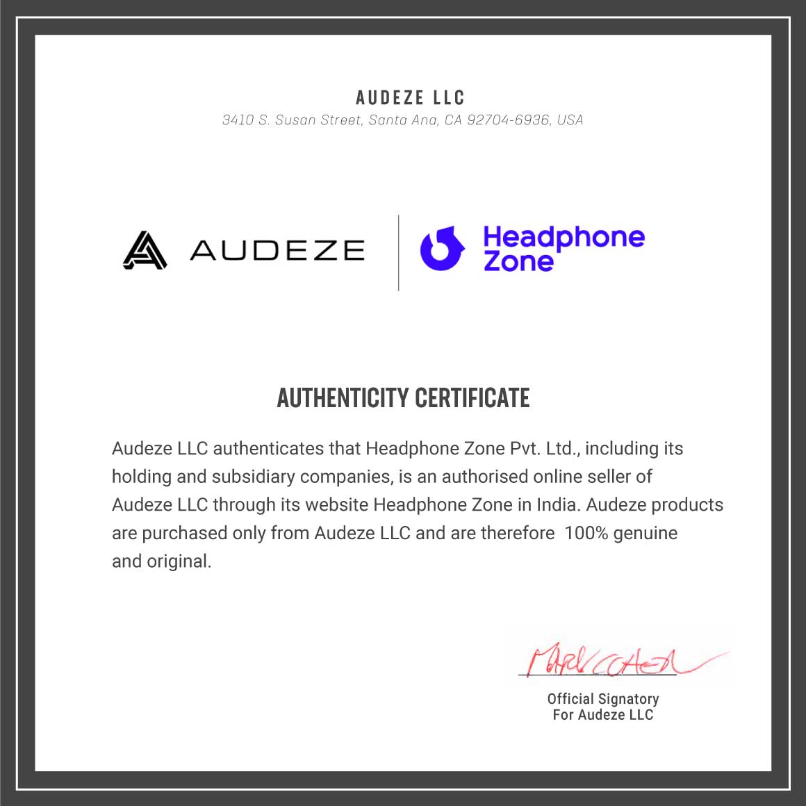 Audeze - LCD-XC (Music Creator Special)、mySite、merchandisen