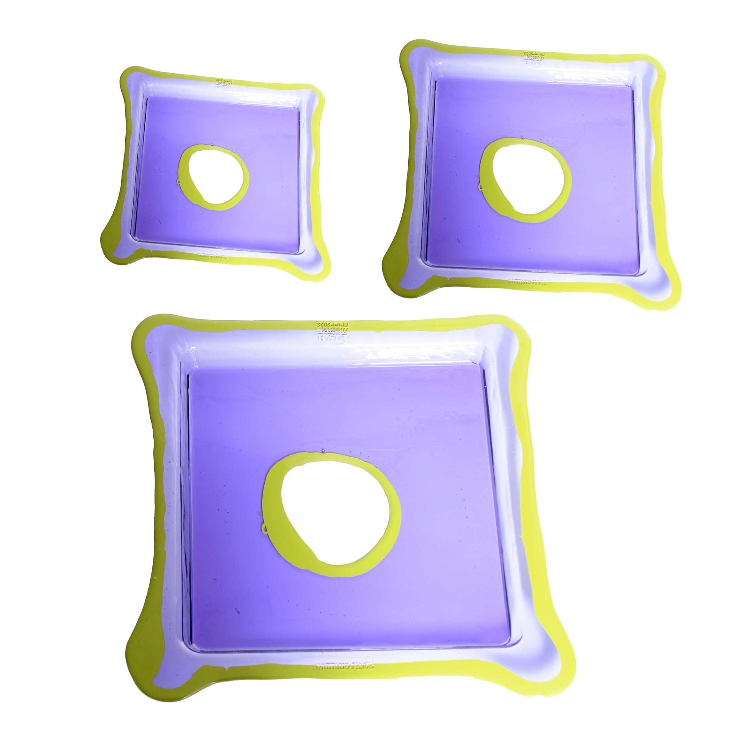 Resin Square Tray TRY-TRAY Purple Set of Three by Gaetano Pesce for Fish Design、mySite、neckold